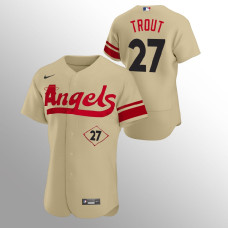 Mike Trout Angels Jersey Gold 2022 City Connect Authentic