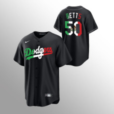 Black Mookie Betts Dodgers Jersey Mexican Heritage Night Replica