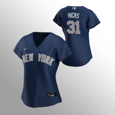 Aaron Hicks Women's Yankees #31 Jersey Alternate Navy Replica