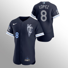 Kansas City Royals Nicky Lopez Navy #8 2022 City Connect Authentic Jersey