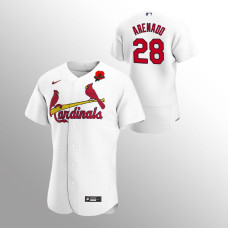 Nolan Arenado Cardinals Jersey White Memorial Day Poppy Patch Authentic