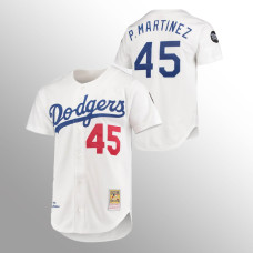 Los Angeles Dodgers Jersey Pedro Martinez White #45 Cooperstown Collection Authentic