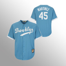 Los Angeles Dodgers Jersey Pedro Martinez Light Blue #45 Throwback Authentic