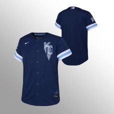 Royals # Youth 2022 City Connect Replica Navy Jersey