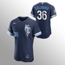 Cam Gallagher Kansas City Royals Authentic 2022 City Connect Navy Jersey