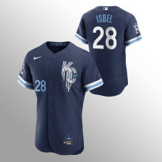 Kyle Isbel Kansas City Royals Authentic 2022 City Connect Navy Jersey