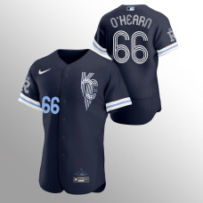 Kansas City Royals Ryan O'Hearn Navy #66 2022 City Connect Authentic Jersey