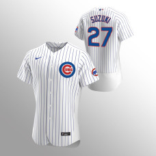 Seiya Suzuki Authentic Chicago Cubs Home White Jersey