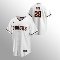 Arizona Diamondbacks Seth Beer White #28 Replica Home Jersey