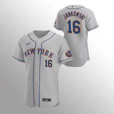 Travis Jankowski Gray Mets Jersey Authentic Road