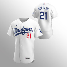 Los Angeles Dodgers Walker Buehler White #21 Authentic Home Jersey