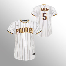 Padres #5 Youth Wil Myers Home Replica White Jersey