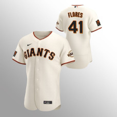 Wilmer Flores Cream Authentic Giants Jersey Home