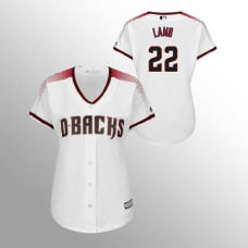 Women's Arizona Diamondbacks White Majestic Home #22 Jake Lamb Cool Base Jersey