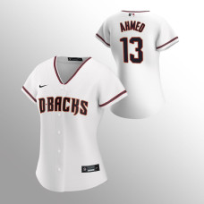 Women's Arizona Diamondbacks Nick Ahmed White 2020 Replica Home Jersey