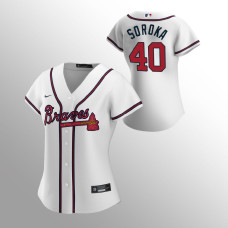 Women's Atlanta Braves Mike Soroka White 2020 Replica Home Jersey