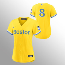 Women's Boston Red Sox Carl Yastrzemski Gold Light Blue 2021 City Connect Replica Jersey