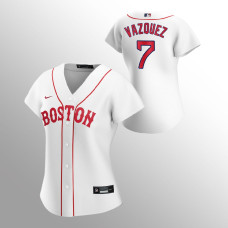 Women's Boston Red Sox Christian Vazquez White 2021 Replica Patriots' Day Jersey