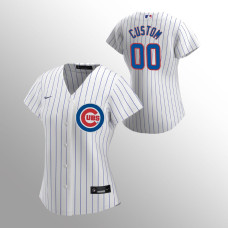 Women's Chicago Cubs Custom White 2020 Replica Home Jersey