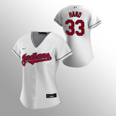 Women's Cleveland Indians Brad Hand White 2020 Replica Home Jersey