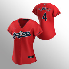 Women's Cleveland Indians Bradley Zimmer Red 2020 Replica Alternate Jersey
