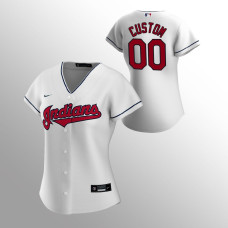 Women's Cleveland Indians Custom White 2020 Replica Home Jersey