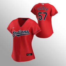 Women's Cleveland Indians Shane Bieber Red 2020 Replica Alternate Jersey