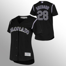 Women's Colorado Rockies Nolan Arenado Black Cooperstown Collection Alternate Jersey