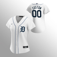 Women's Detroit Tigers Custom White 2020 Replica Home Jersey