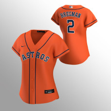 Women's Houston Astros Alex Bregman Orange 2020 Replica Alternate Jersey