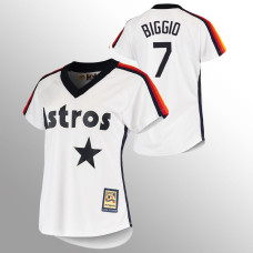 Women's Houston Astros Craig Biggio White Cooperstown Collection Home Jersey