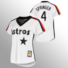 Women's Houston Astros George Springer White Cooperstown Collection Home Jersey