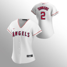 Women's Los Angeles Angels Andrelton Simmons White 2020 Replica Home Jersey