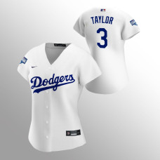 Women's Los Angeles Dodgers Chris Taylor White 2020 World Series Champions Replica Jersey