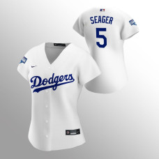 Women's Los Angeles Dodgers Corey Seager White 2020 World Series Champions Replica Jersey