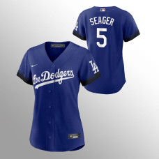 Women's Los Angeles Dodgers Corey Seager Royal 2021 City Connect Replica Jersey