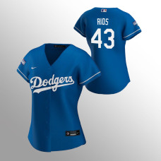 Women's Los Angeles Dodgers Edwin Rios Royal 2020 World Series Champions Replica Jersey