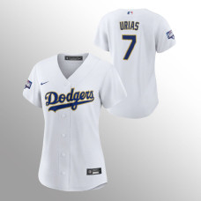 Women's Los Angeles Dodgers Julio Urias White 2021 Gold Program Replica Jersey