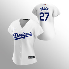 Women's Los Angeles Dodgers Trevor Bauer White Replica Home Player Jersey