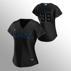 Women's Miami Marlins Jorge Alfaro Black Replica 2020 Alternate Jersey