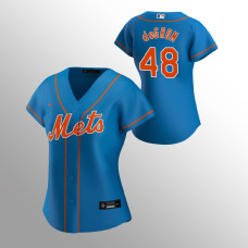 Women's New York Mets Jacob deGrom Royal 2020 Replica Alternate Jersey