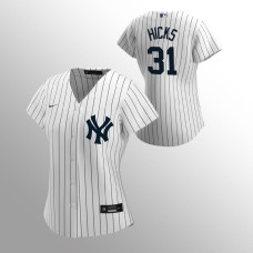 Women's New York Yankees Aaron Hicks White 2020 Replica Home Jersey