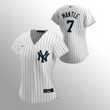 Women's New York Yankees Mickey Mantle White 2020 Replica Home Jersey