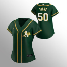 Women's Oakland Athletics Mike Fiers Green 2020 Replica Alternate Jersey