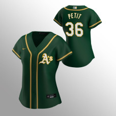 Women's Oakland Athletics Yusmeiro Petit Green 2020 Replica Alternate Jersey