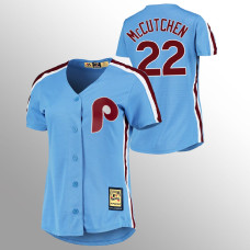 Women's Philadelphia Phillies Andrew McCutchen Light Blue Cooperstown Collection Road Jersey