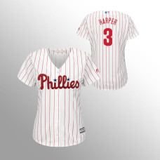 Women's Philadelphia Phillies Bryce Harper White Cool Base Home Jersey