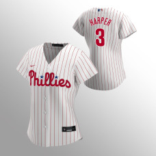 Women's Philadelphia Phillies Bryce Harper White 2020 Replica Home Jersey