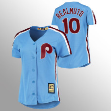 Women's Philadelphia Phillies J.T. Realmuto Light Blue Cooperstown Collection Road Jersey