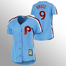 Women's Philadelphia Phillies Jay Bruce Light Blue Cooperstown Collection Road Jersey